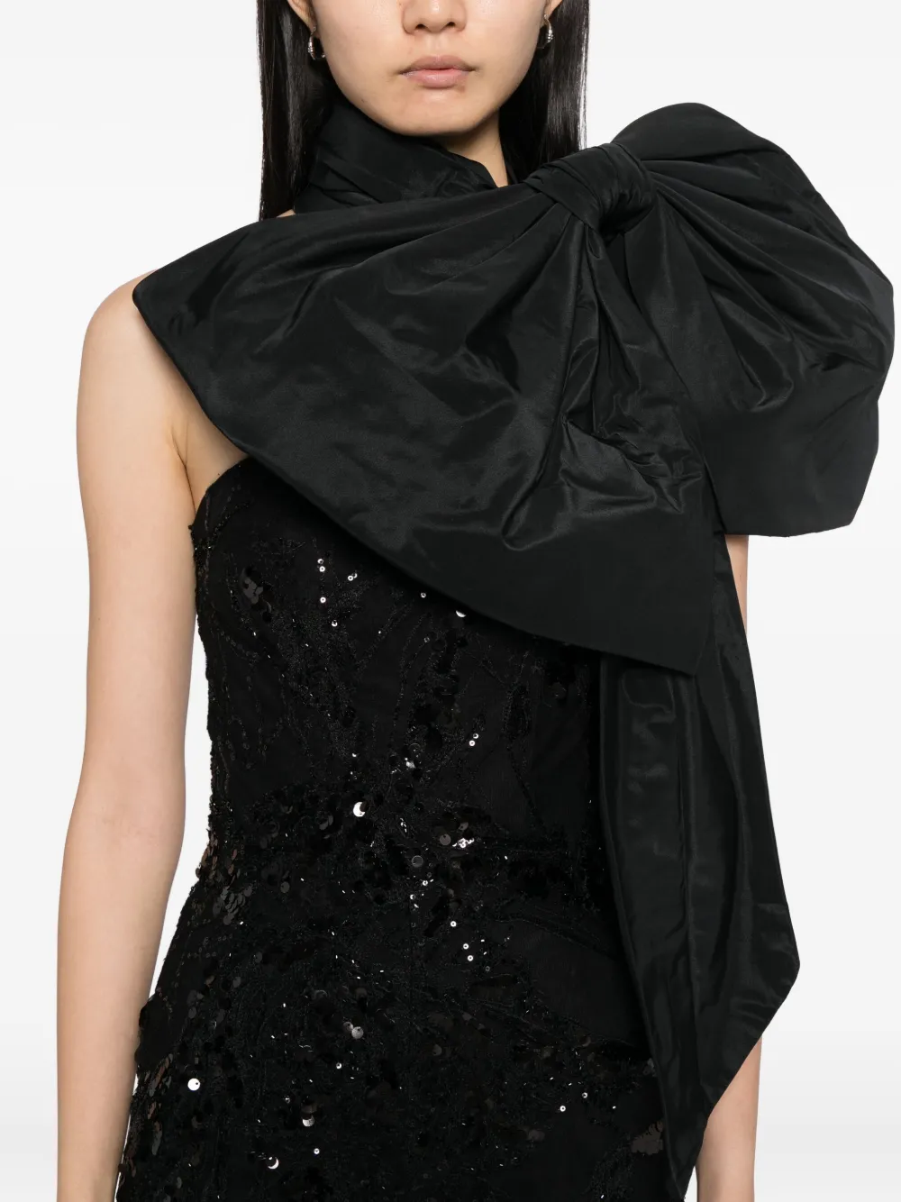 Saiid Kobeisy Jumpsuit met geborduurde pailletten Zwart