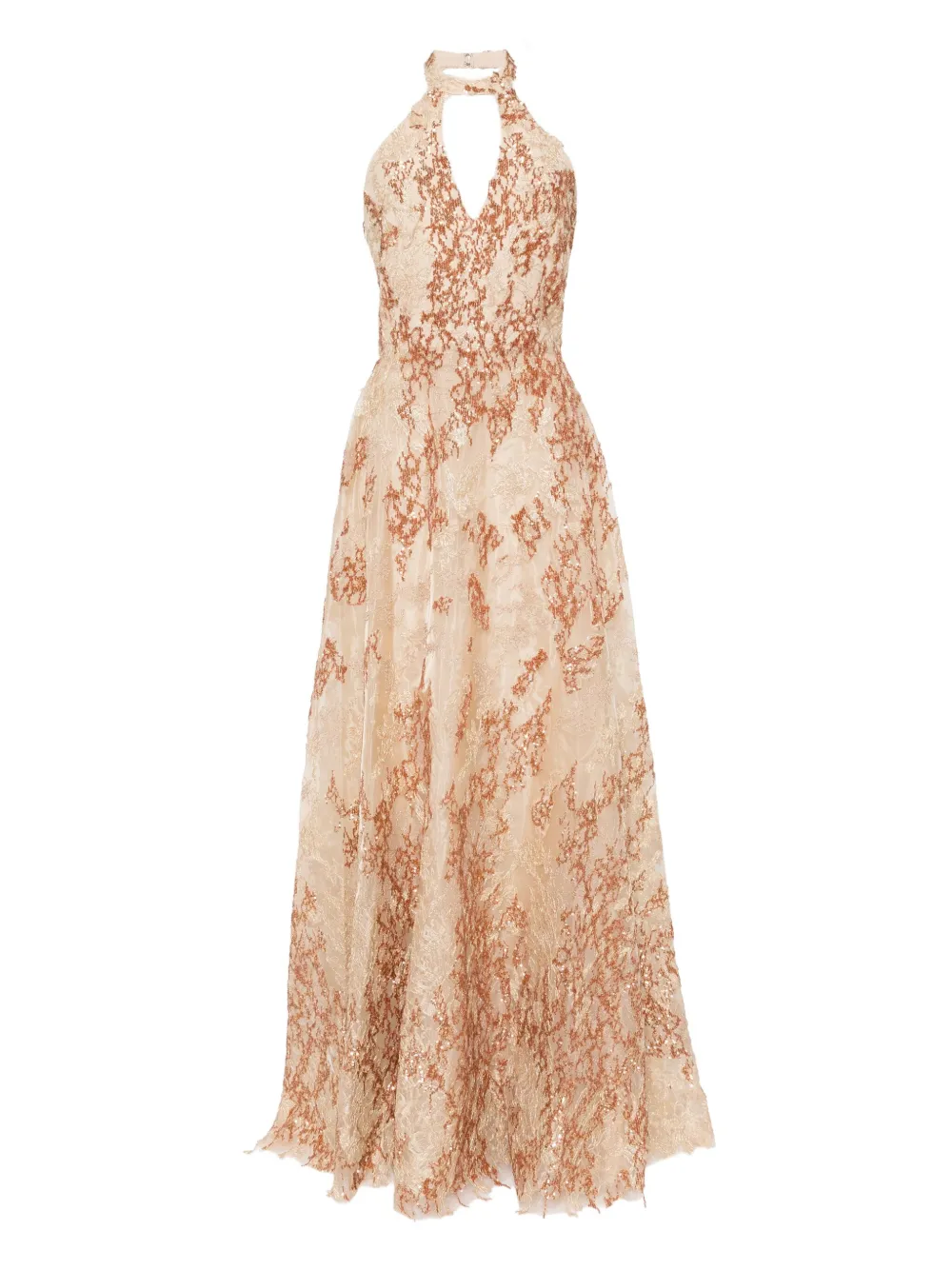Saiid Kobeisy embroidered gown - ニュートラル Saiid Kobeisy embroidered gown - ニュートラル