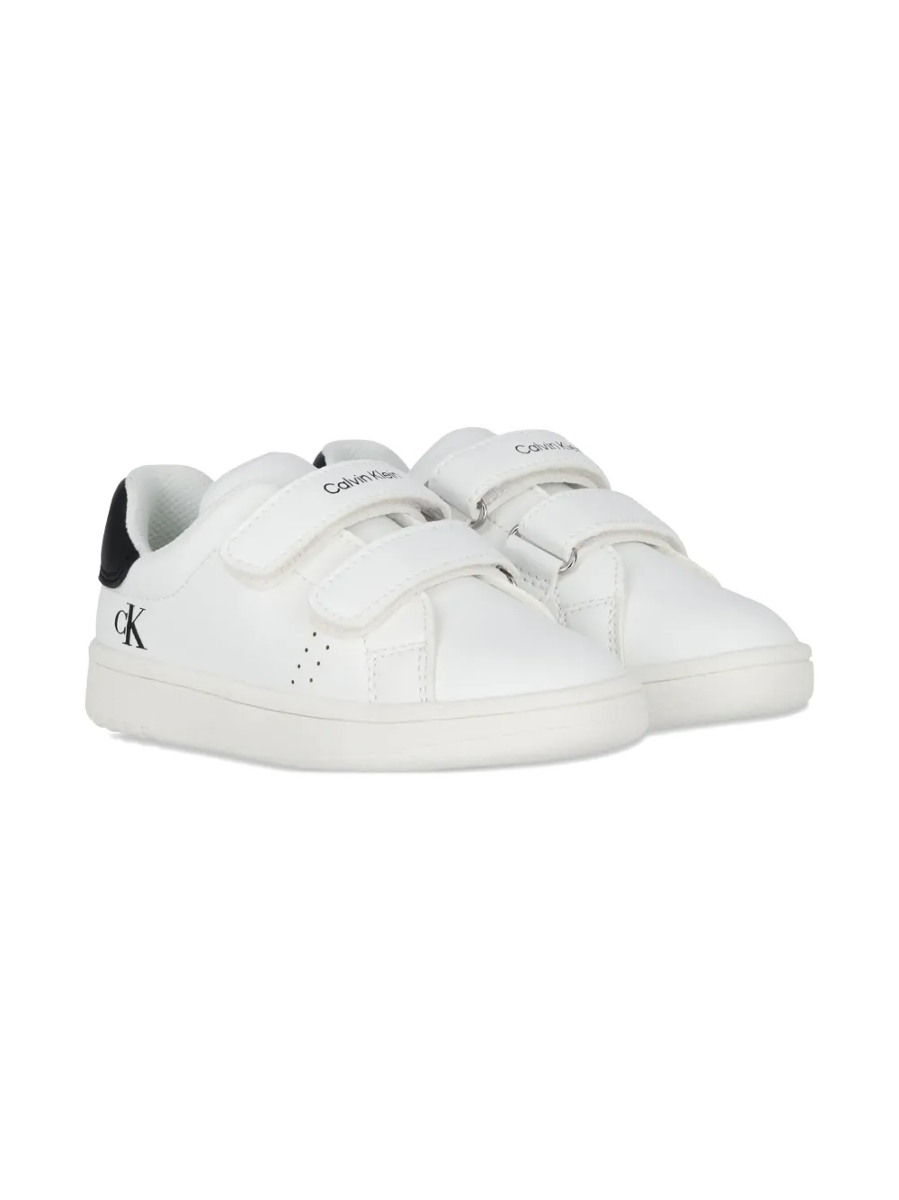 Calvin Klein Kids logo-print sneakers Wit