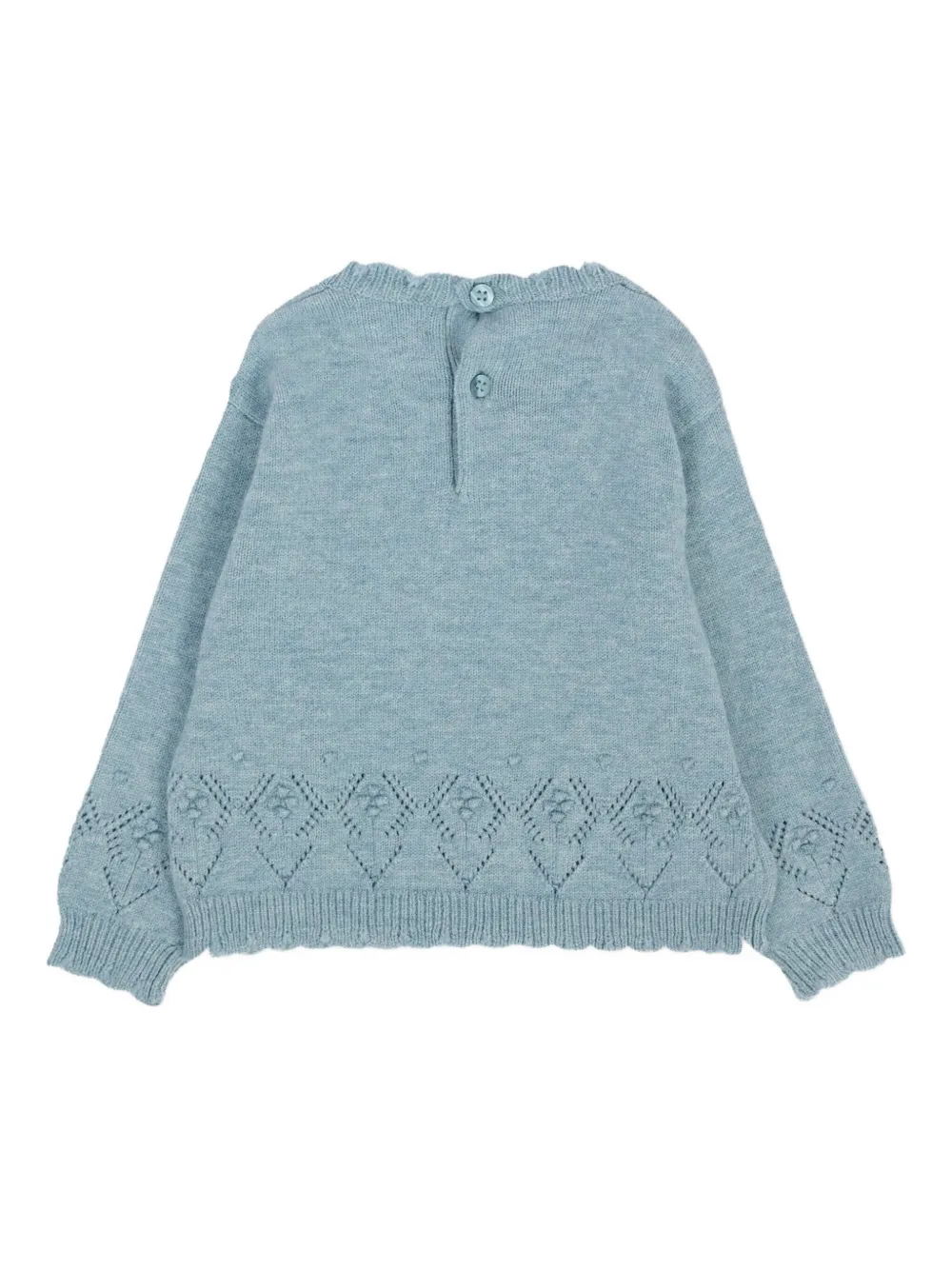Mayoral eyelet-detail knitted sweater Blauw