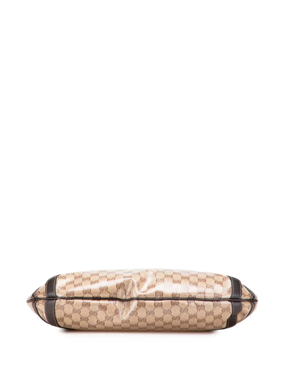 Pre-owned Gucci 2000-2015 Gg Crystal Abbey Satchel In Brown