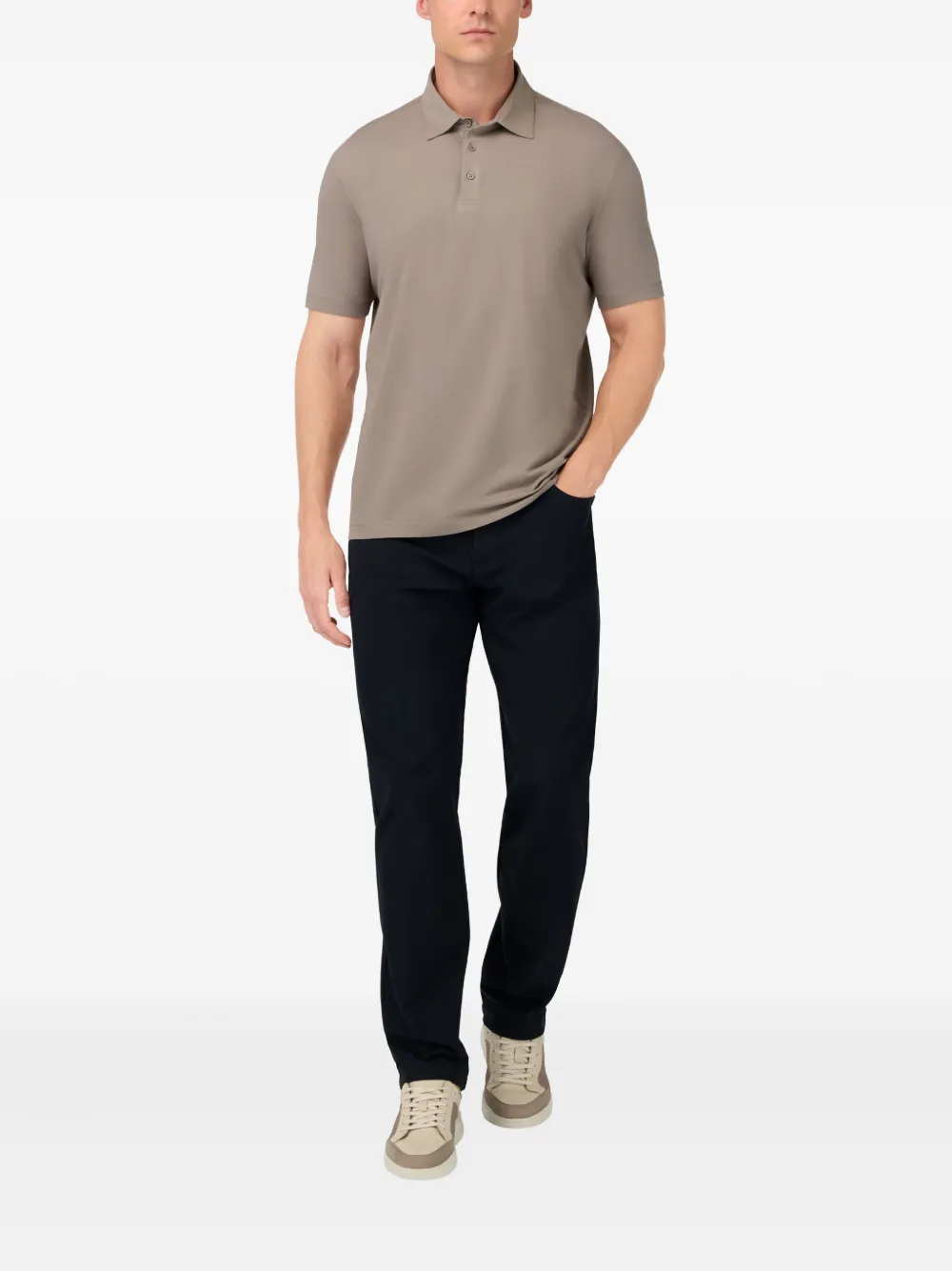 Boggi Milano short-sleeve polo shirt - Beige