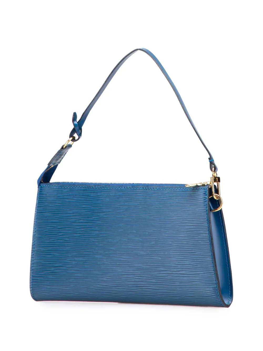 Pre-owned Louis Vuitton 2000 Epi Pochette Accessoires Shoulder Bag In Blue