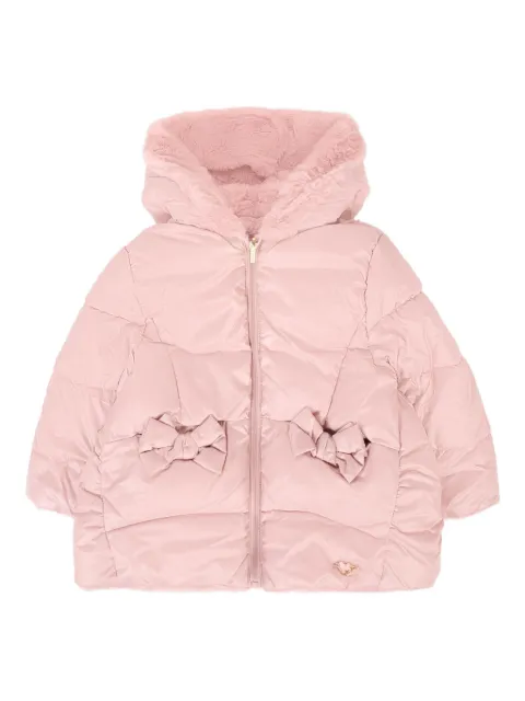 Mayoral reversible bow-detail quilted jacket