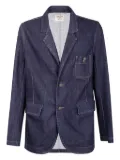 Uma Wang buttoned patch-pocket denim jacket - Blue