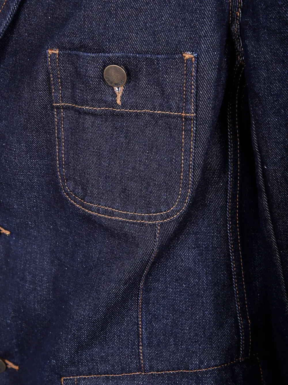 Uma Wang Denim jack met opgestikte zak en knopen Blauw