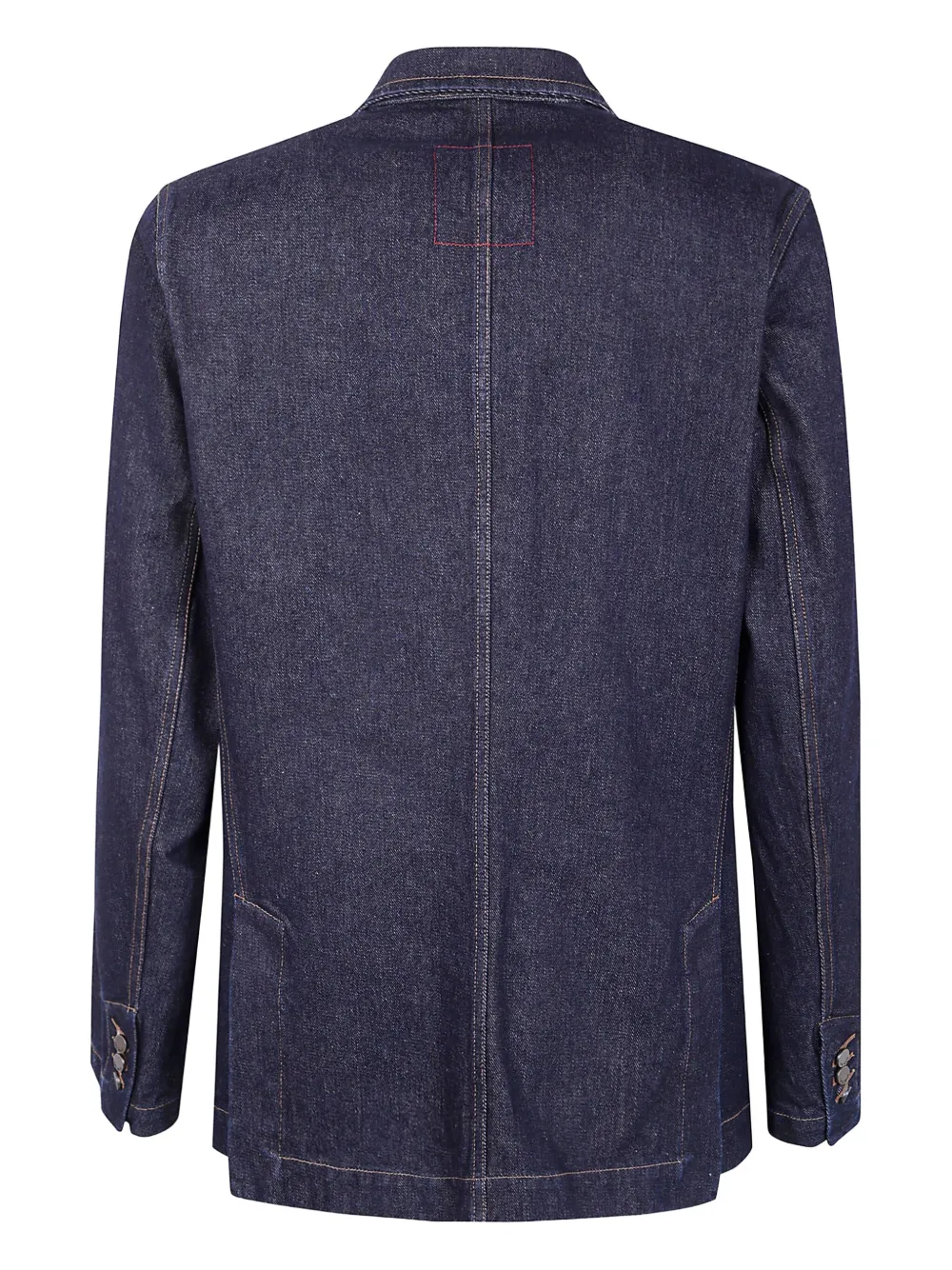Uma Wang Denim jack met opgestikte zak en knopen Blauw