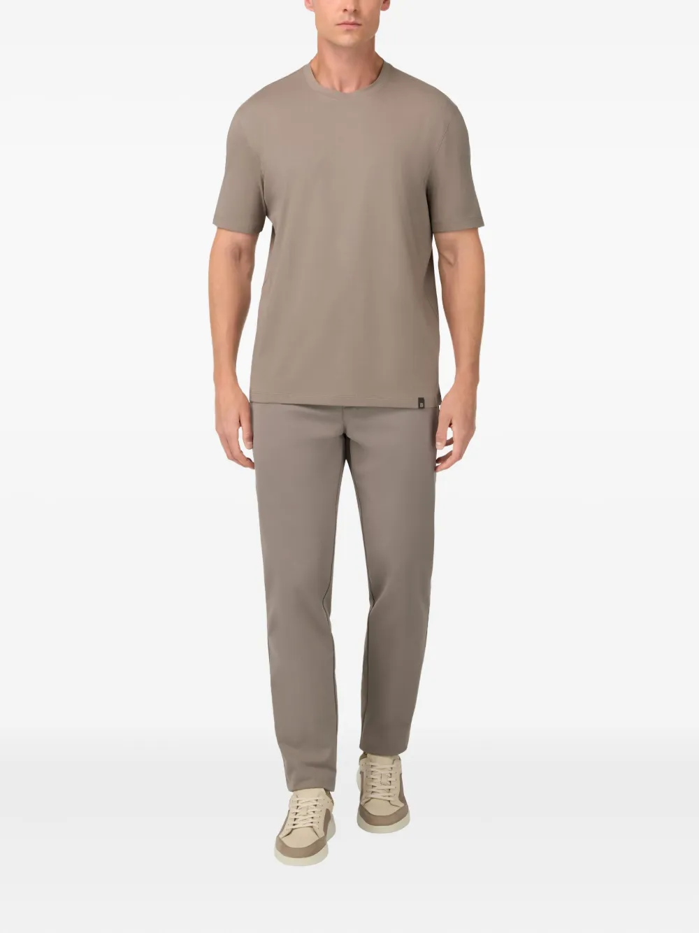 Boggi Milano T-Shirt In Stretch Supima Cotton - Beige