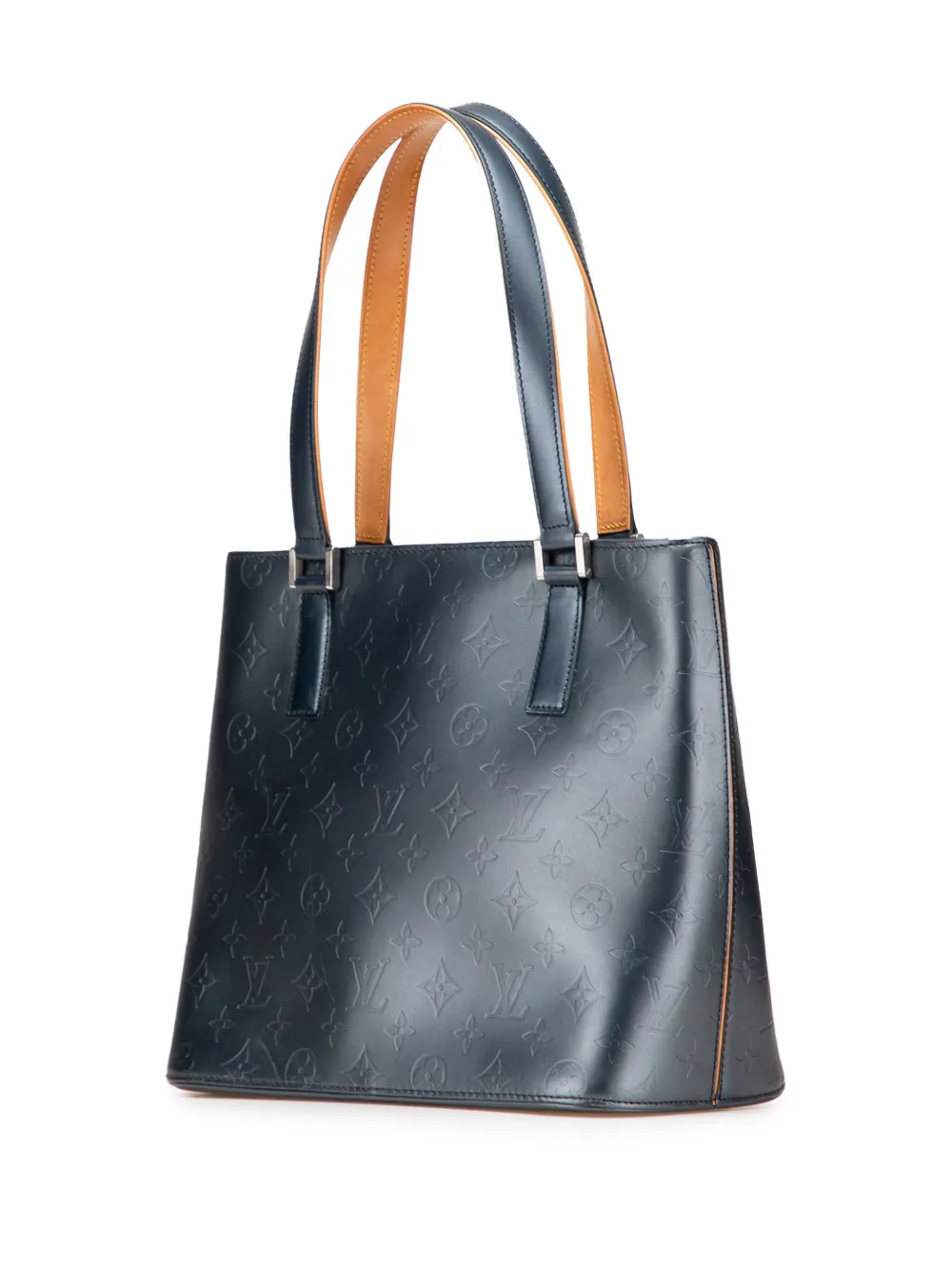 Pre-owned Louis Vuitton 2002 Monogram Mat Stockton Tote Bag In Blue