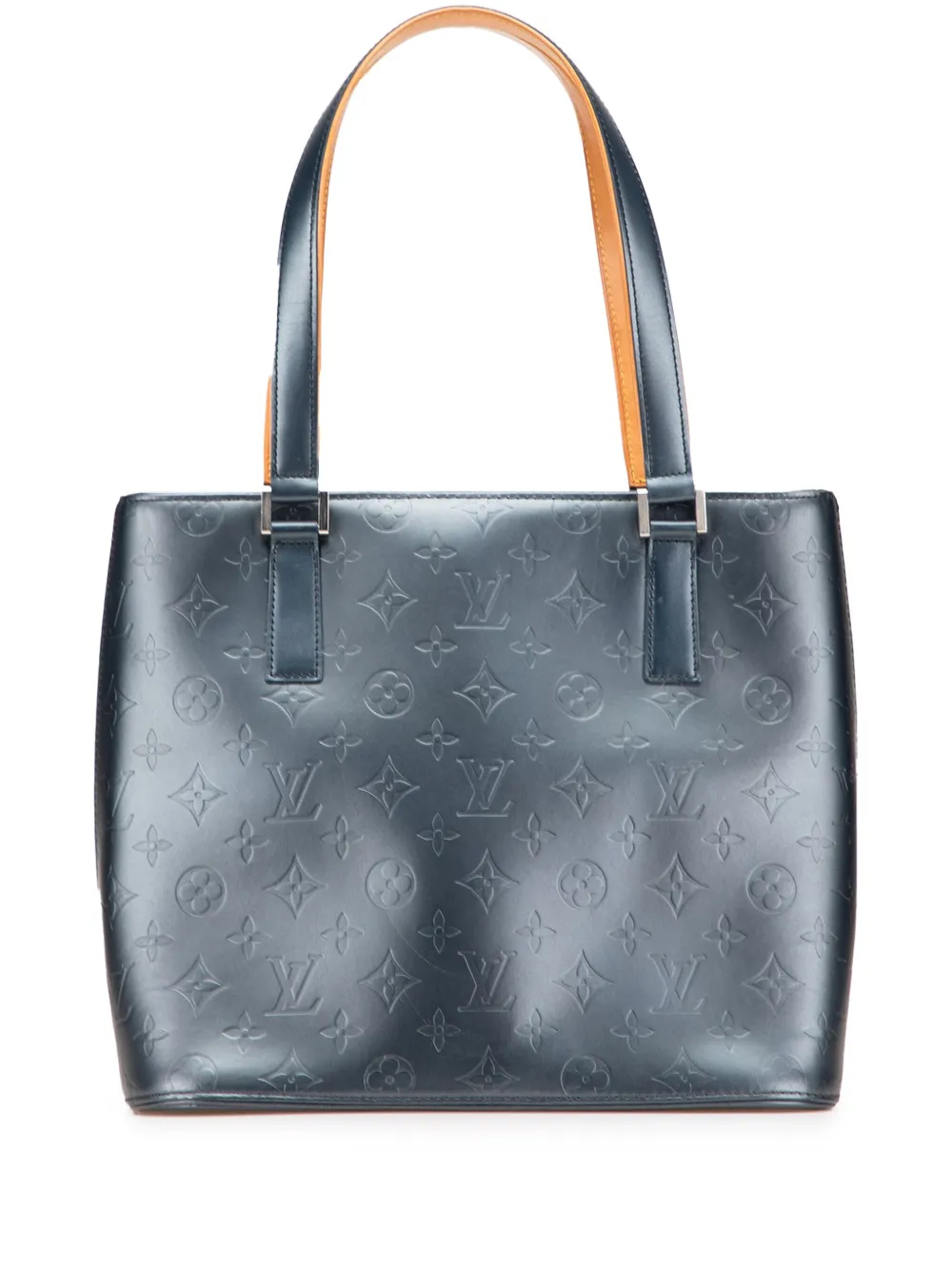 Pre-owned Louis Vuitton 2002 Monogram Mat Stockton Tote Bag In Blue