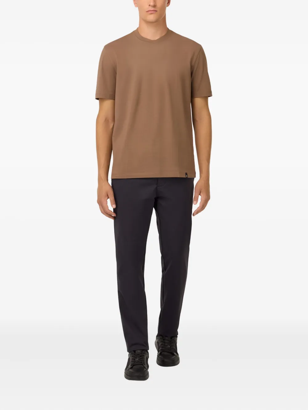 Boggi Milano T-Shirt In Stretch Supima Cotton - Bruin