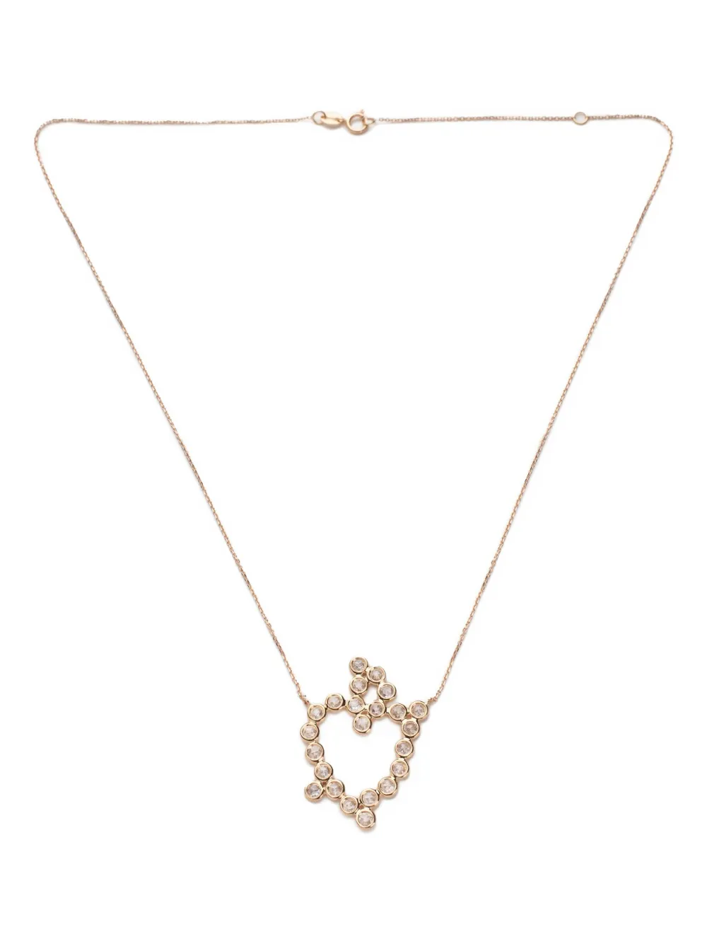 18K rose gold Heart diamond necklace