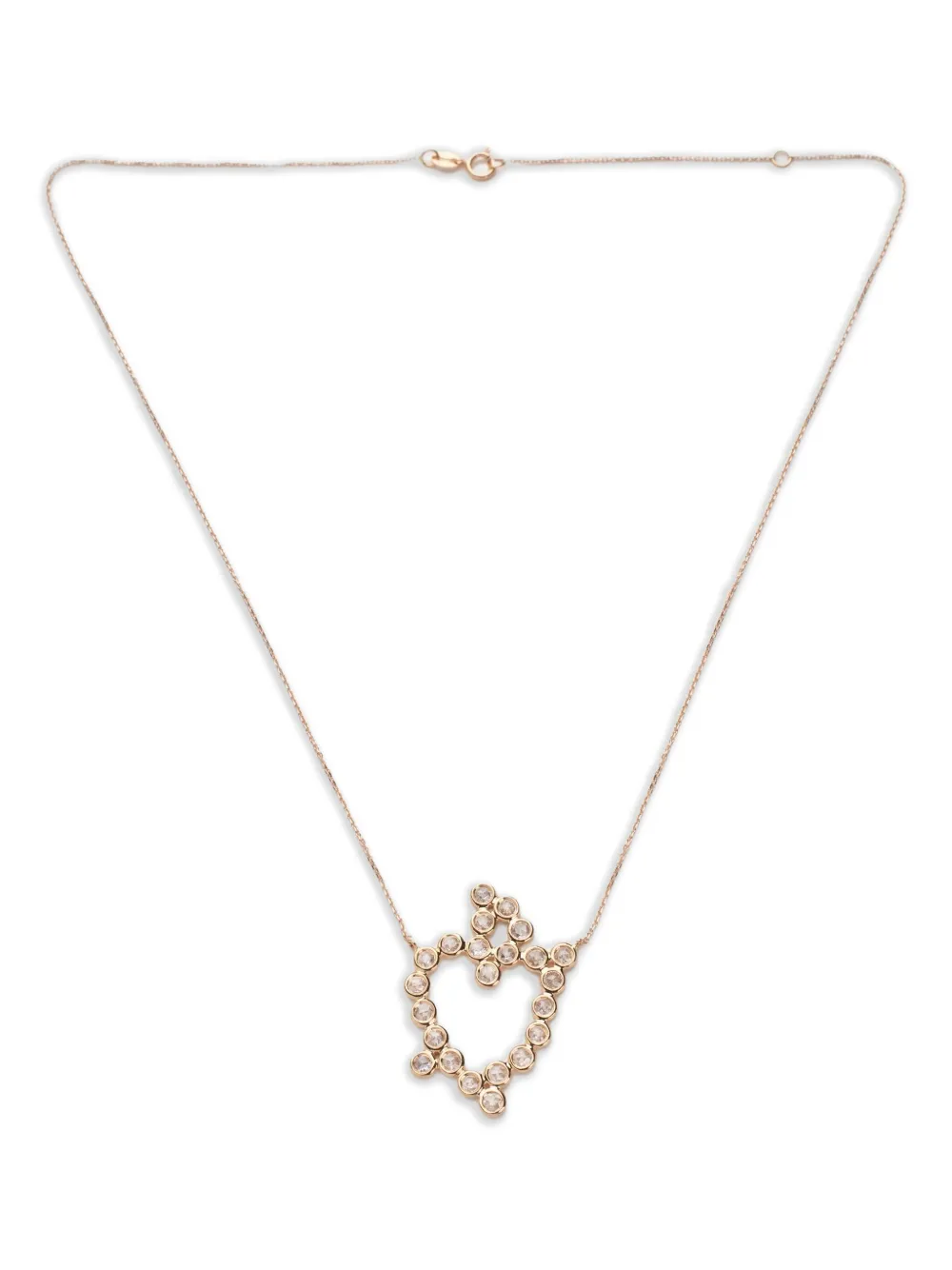 18K rose gold Heart diamond necklace