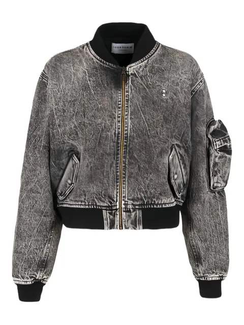ICON DENIM acid-wash pocket jacket
