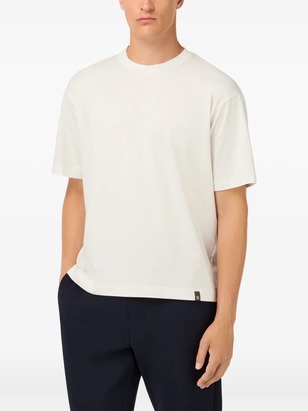 Boggi Milano B-Tech T-shirt met logo-applicatie Wit