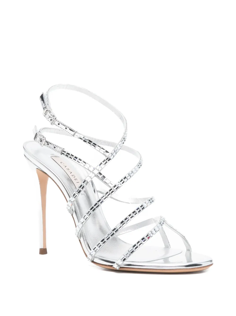 Casadei 80 mm Starsway Cage stiletto pumps verfraaid met kristallen Zilver