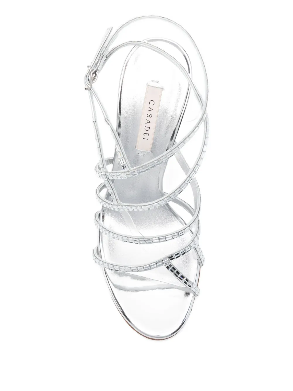Casadei 80 mm Starsway Cage stiletto pumps verfraaid met kristallen Zilver