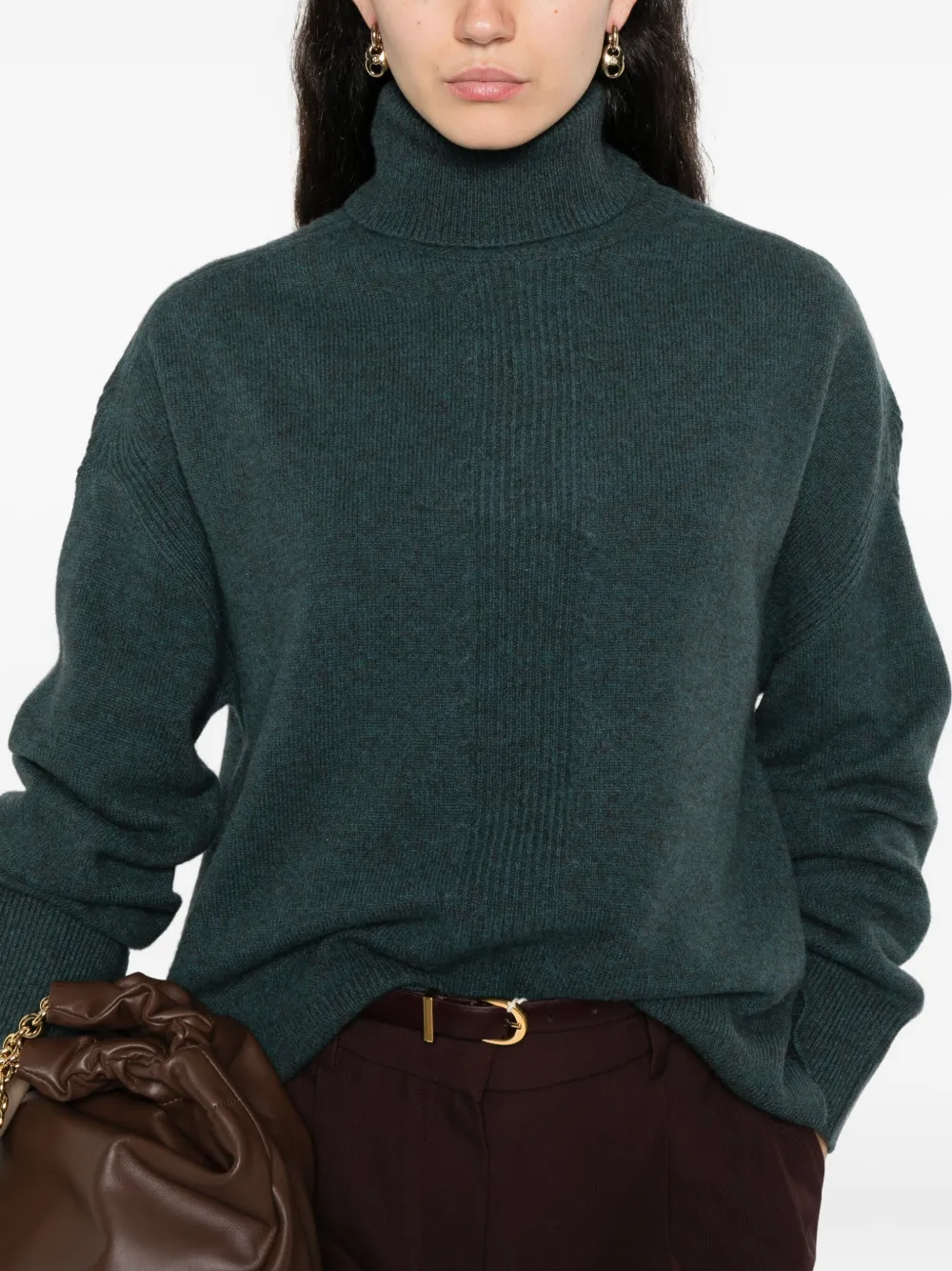 Emporio Armani Turtleneck Sweater In Green