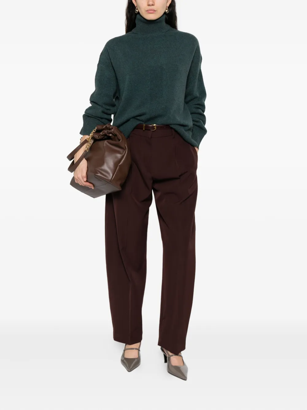 Emporio Armani Turtleneck Sweater In Green