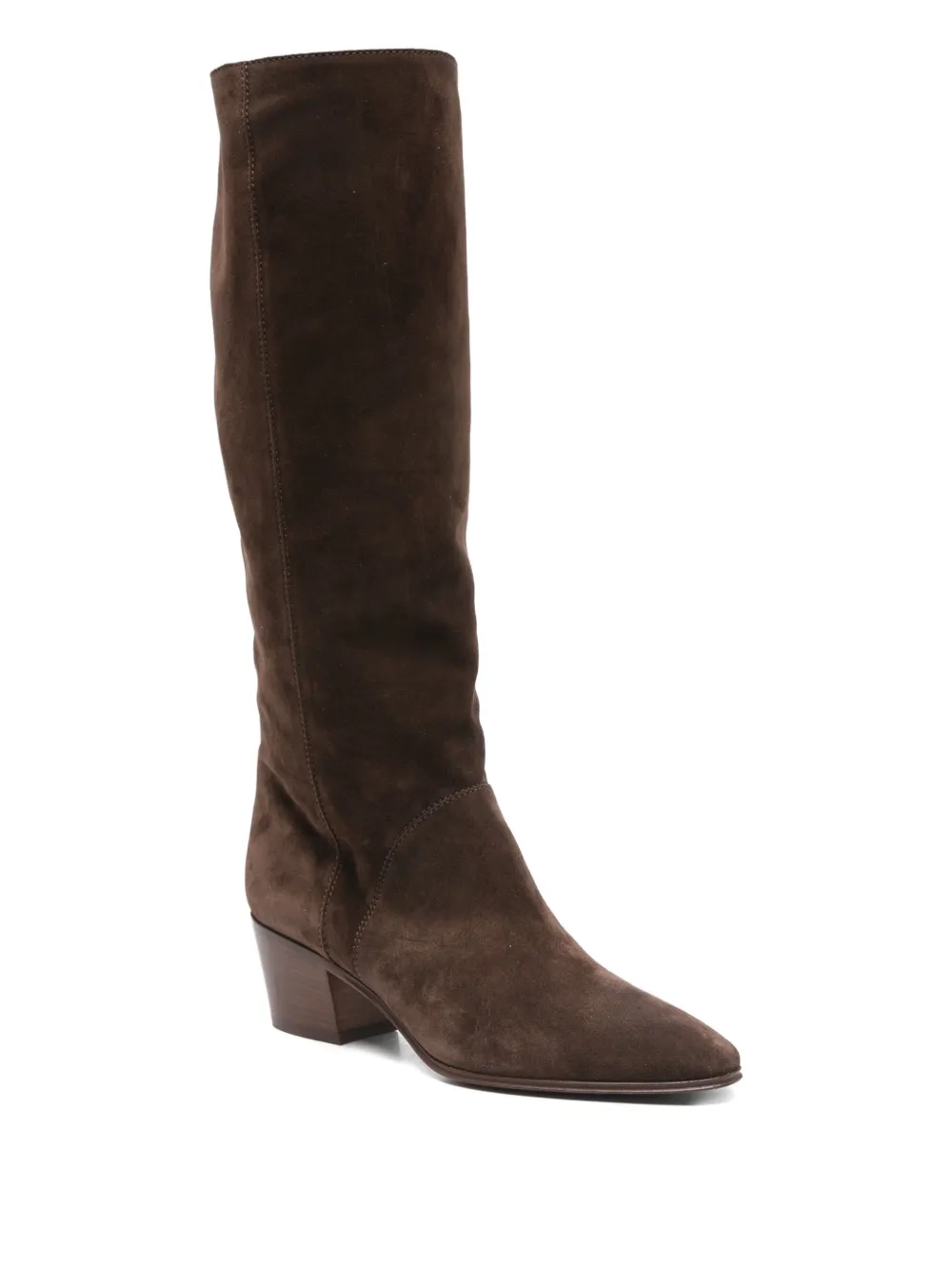 Casadei 50mm suede leather knee-high boots Brown
