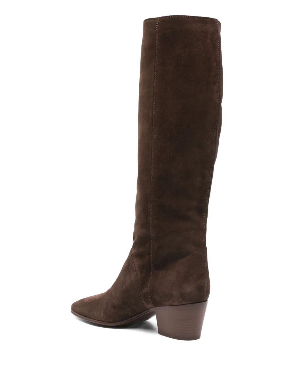 Casadei 50mm suede leather knee-high boots Brown