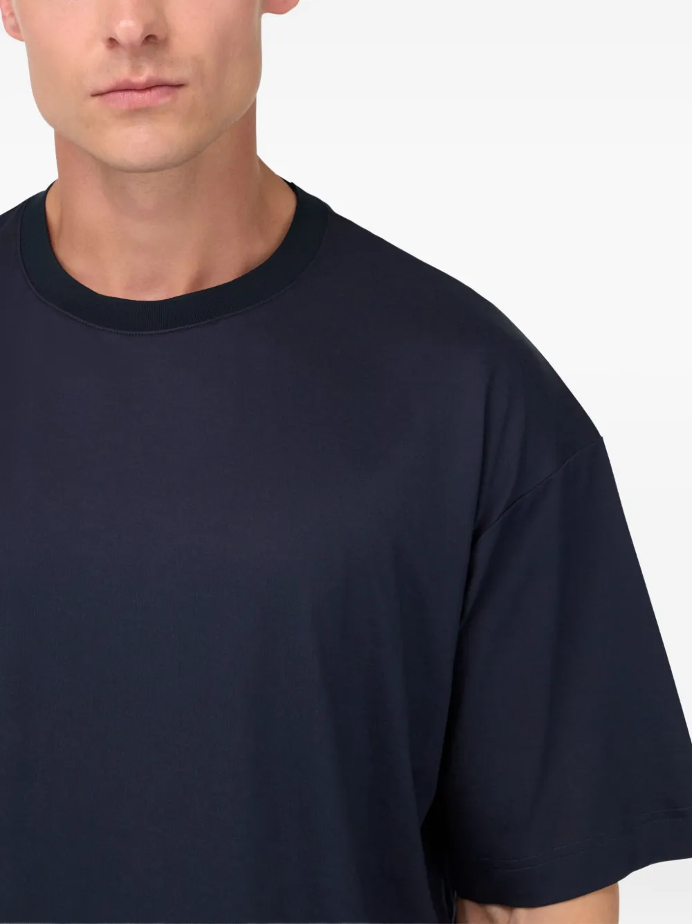 Boggi Milano B-Tech T-shirt met logo-applicatie Blauw