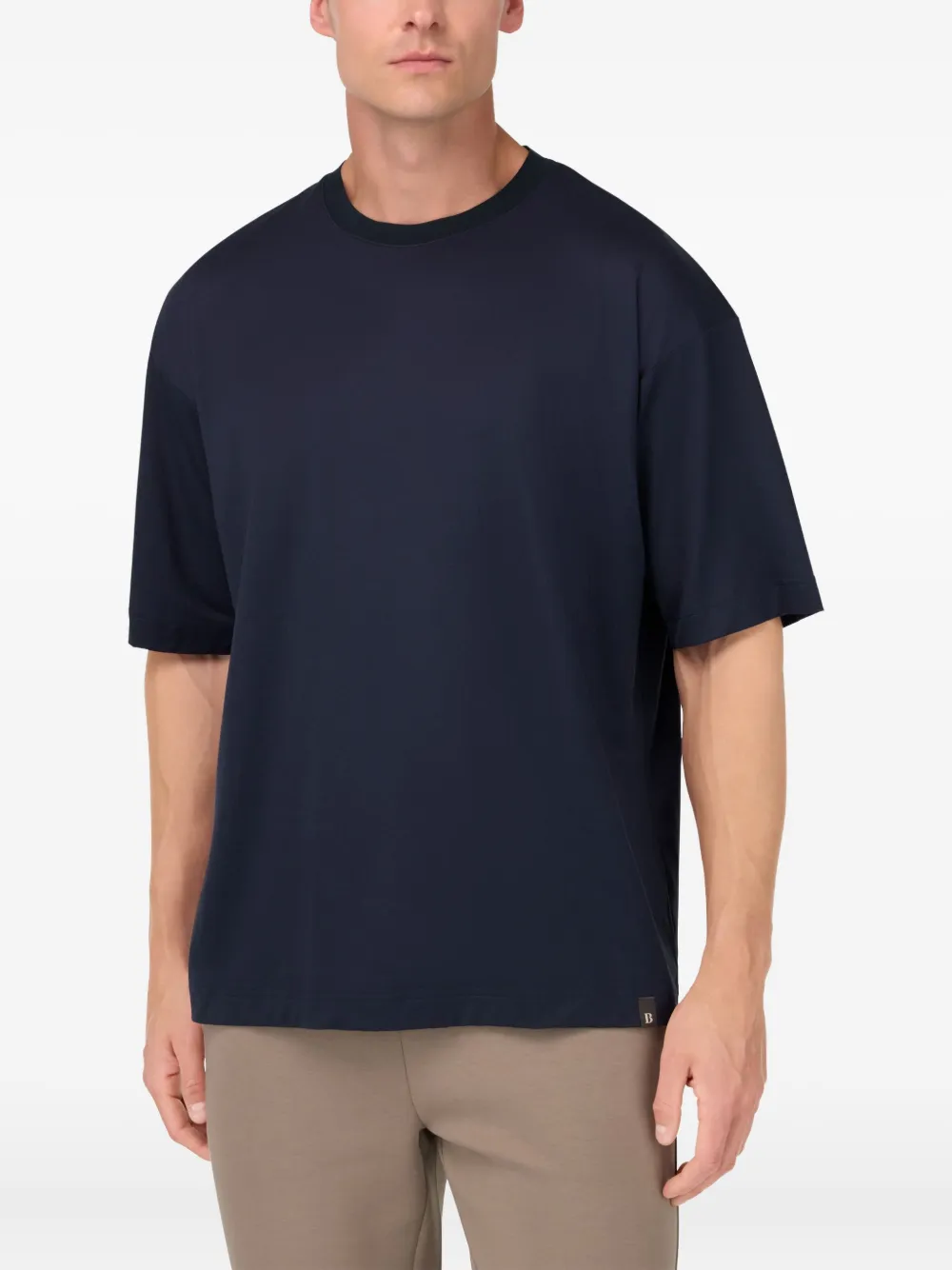 Boggi Milano B-Tech T-shirt met logo-applicatie Blauw