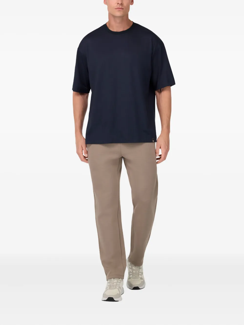 Boggi Milano B-Tech T-shirt met logo-applicatie - Blauw