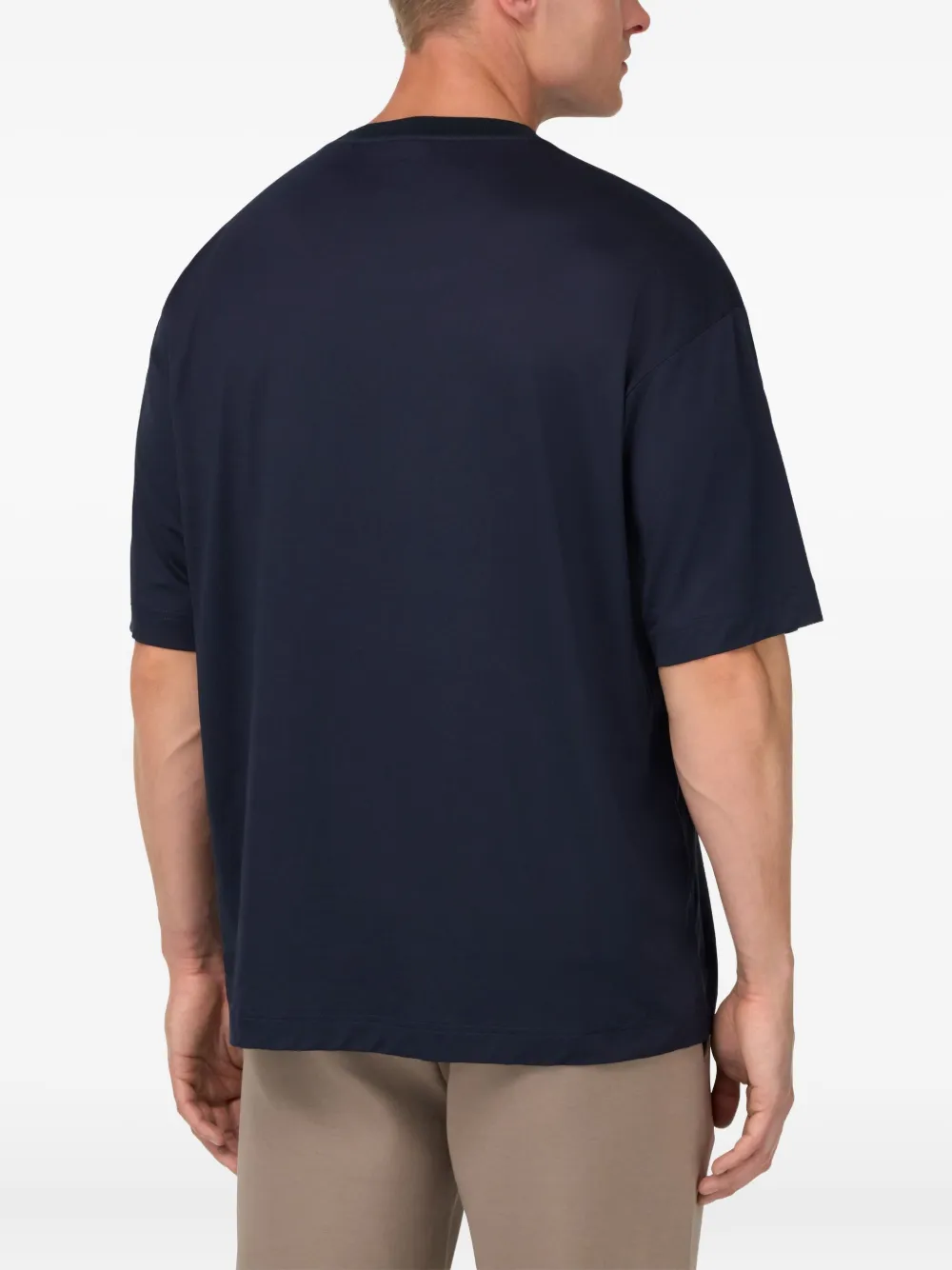 Boggi Milano B-Tech T-shirt met logo-applicatie Blauw