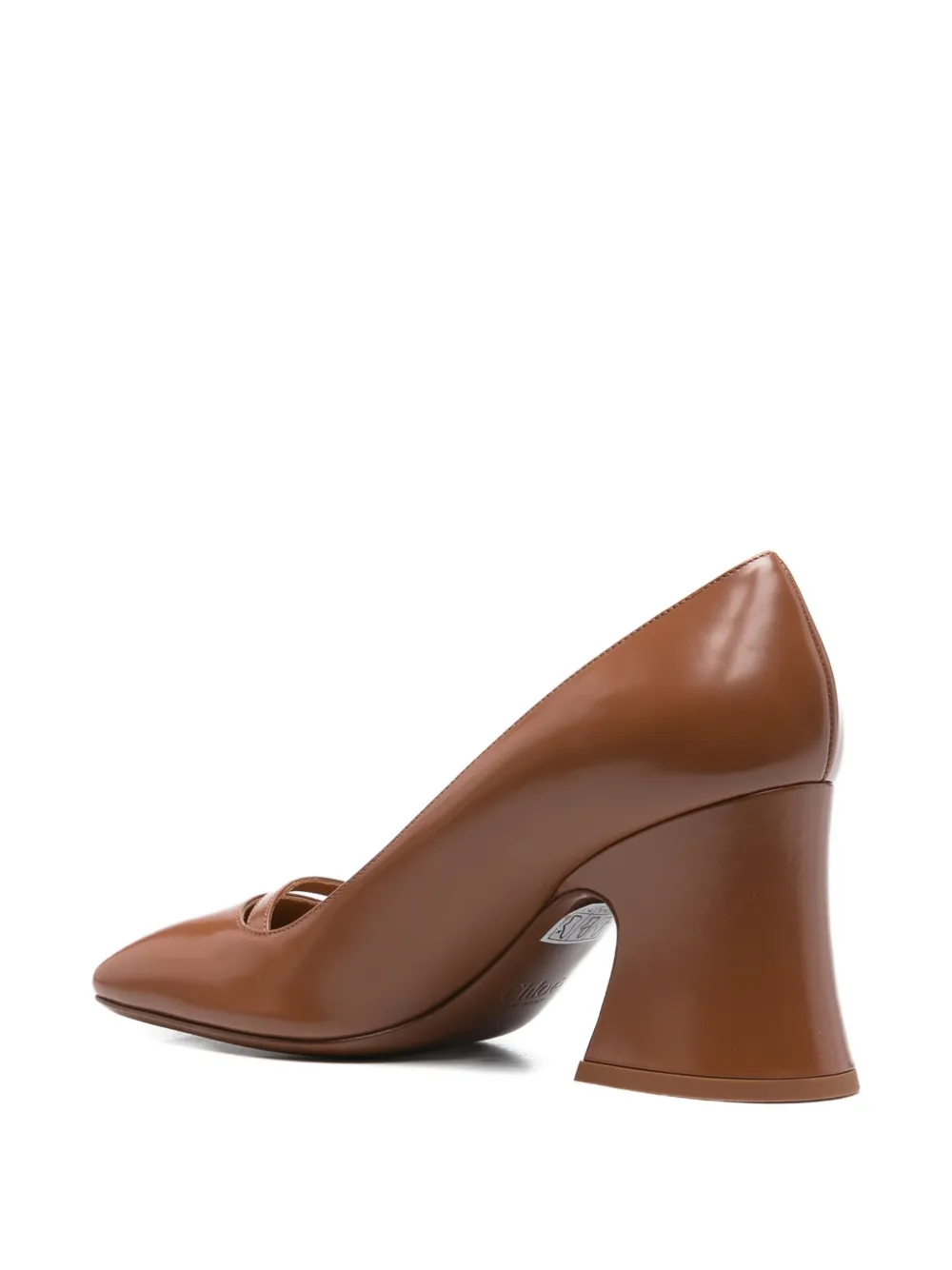 Chloé 75 mm Janis flared pumps met gespdetail Bruin