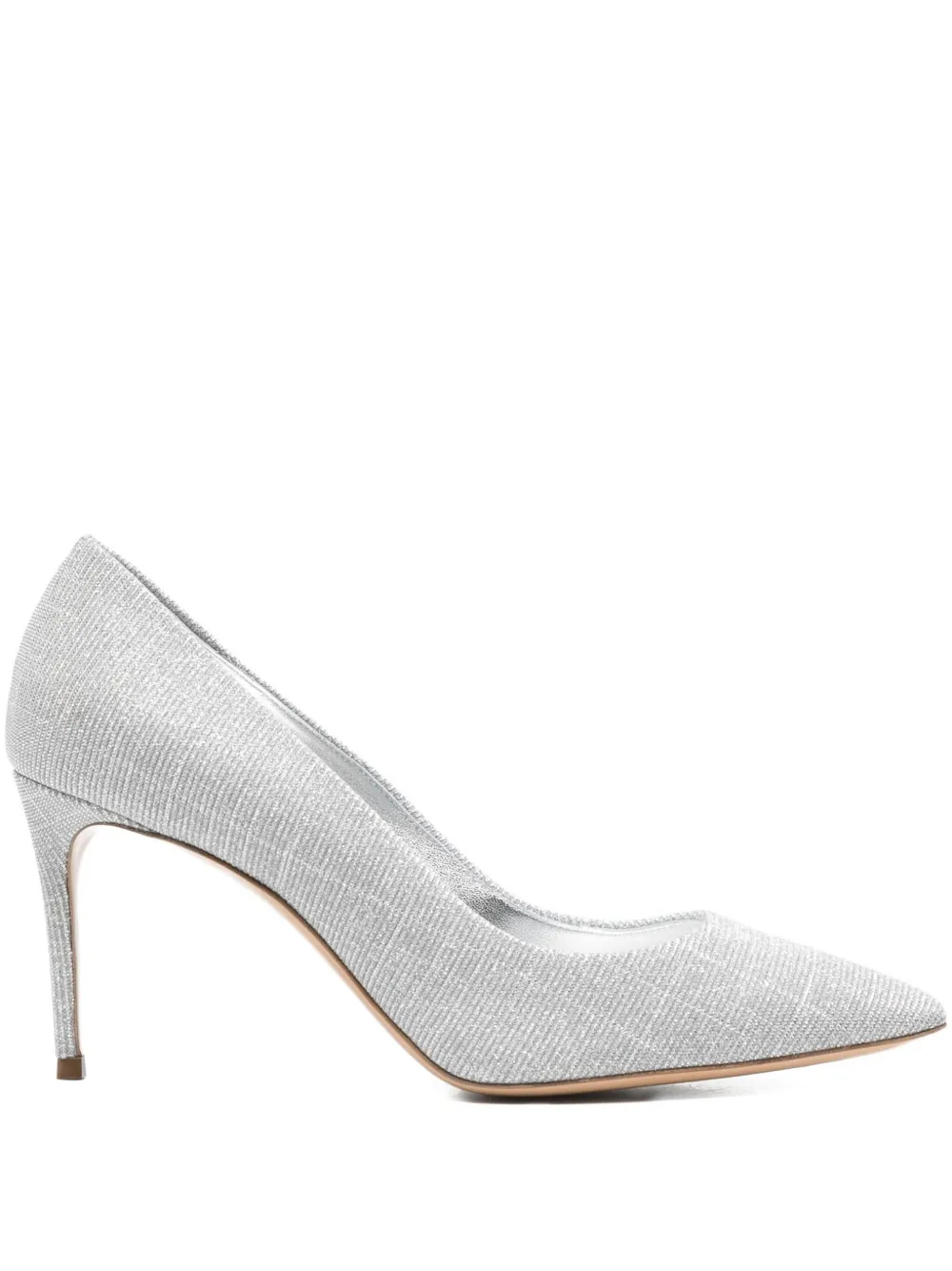 Casadei 80mm Julia pointed-toe pumps Silver