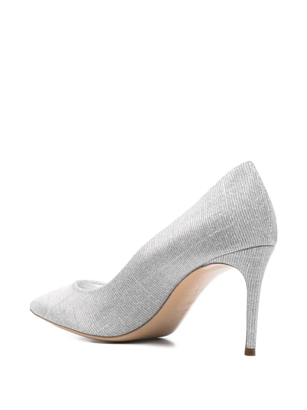 Casadei 80mm Julia pointed-toe pumps Silver