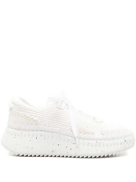 Chloé 50mm Nama textured lace-up sneakers