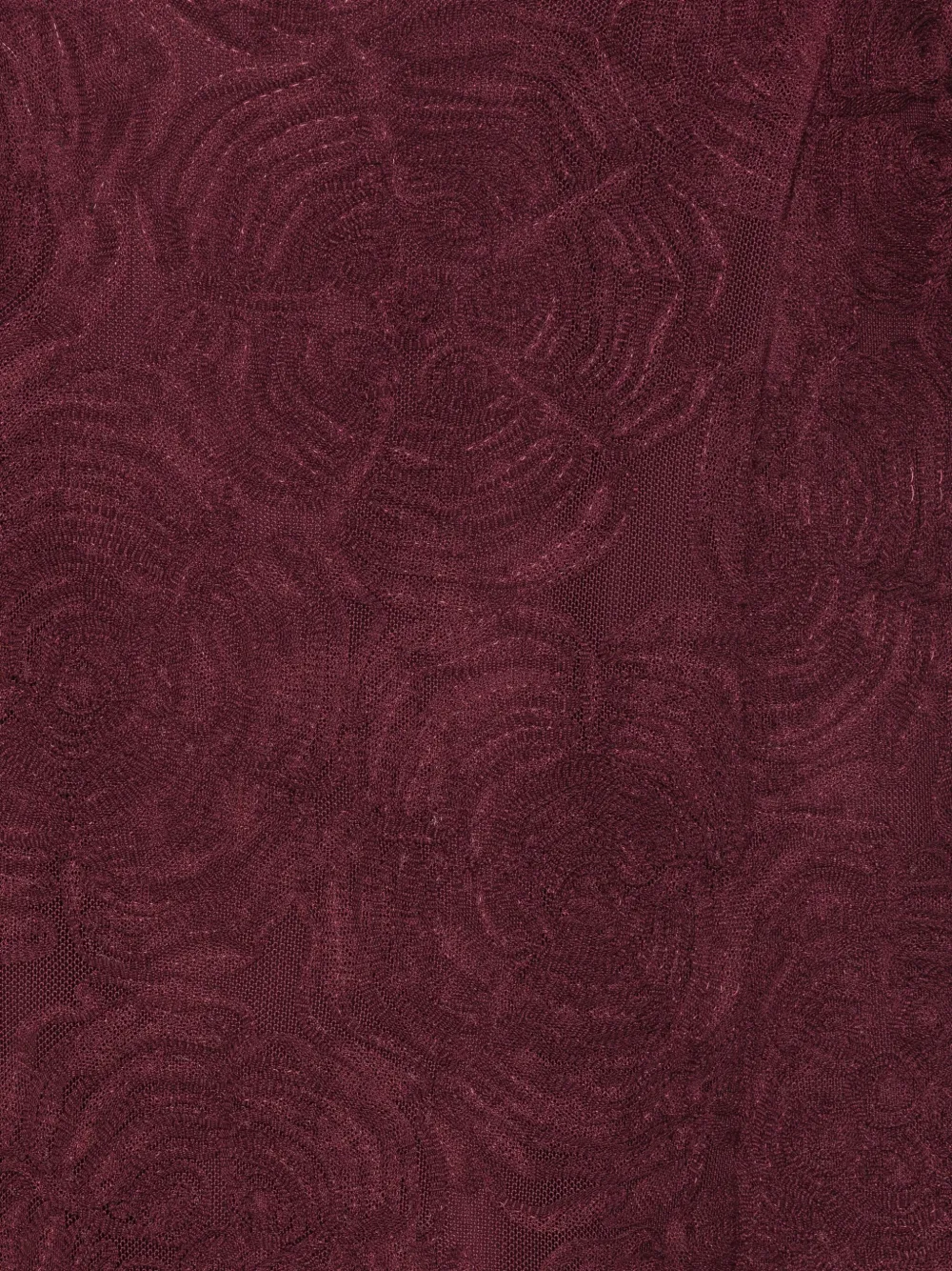 Rotate Birger Christensen Abito Lungo Floreale Bordeaux In Burgundy