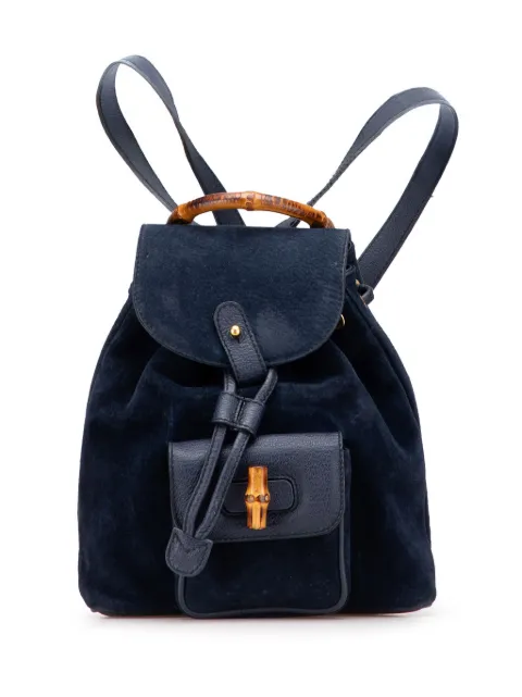 Gucci Pre-Owned 20th Century Suede Bamboo backpack
