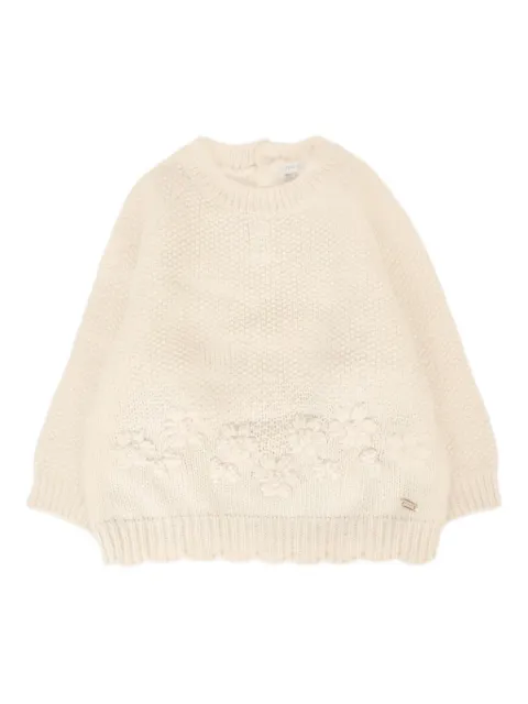 Mayoral flower-embellished knit top
