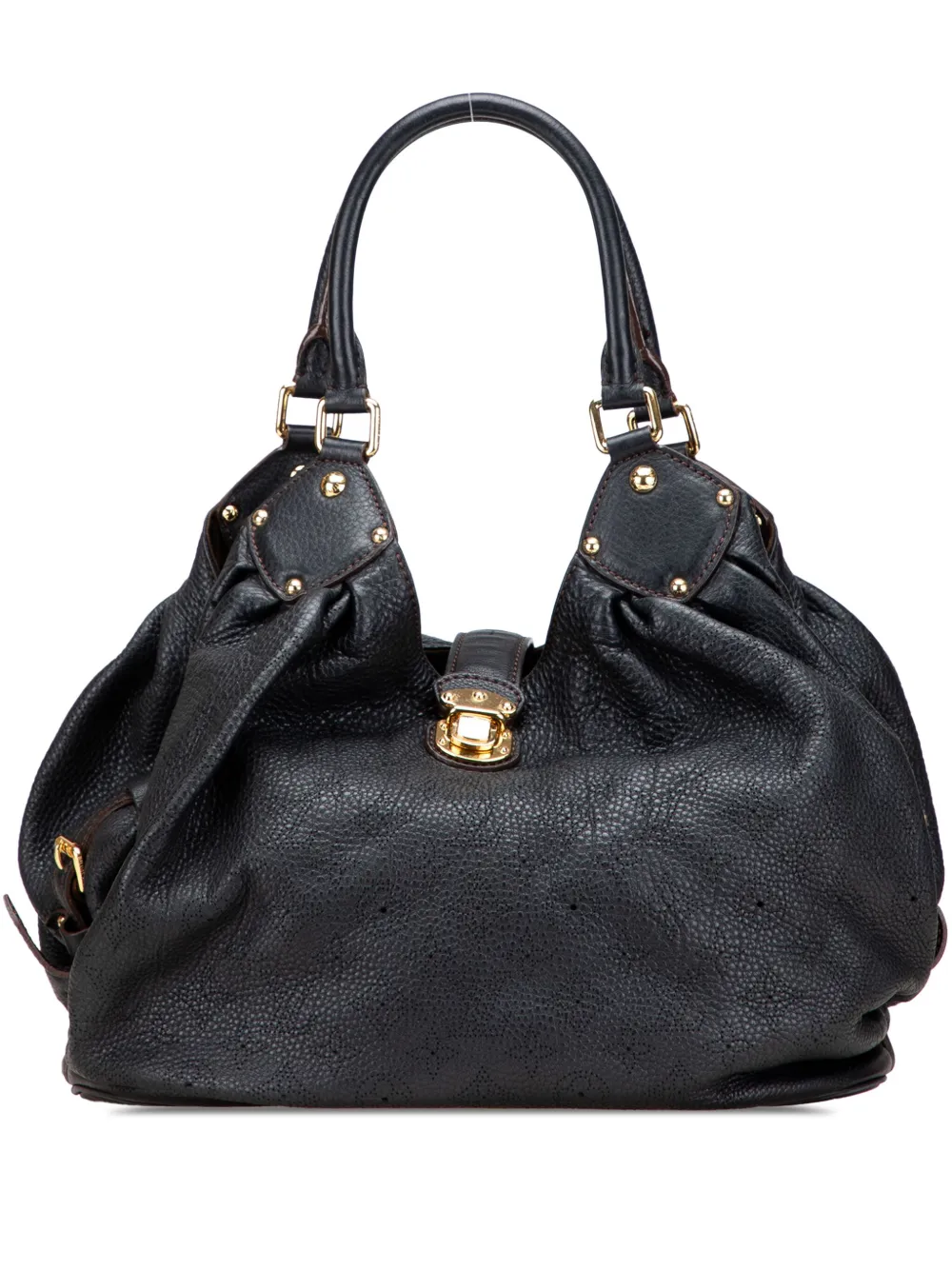 Louis Vuitton Pre-Owned 2008 モノグラム マヒナ L ホーボーバッグ - ブラック Louis Vuitton Pre-Owned 2008 モノグラム マヒナ L ホーボーバッグ - ブラック