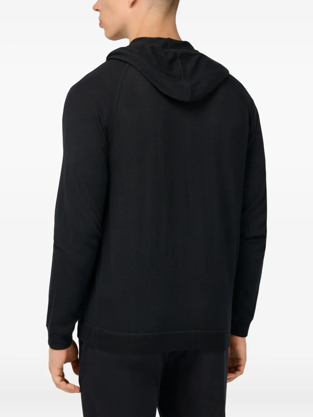Boggi Milano Full-zip Hoodie In Black