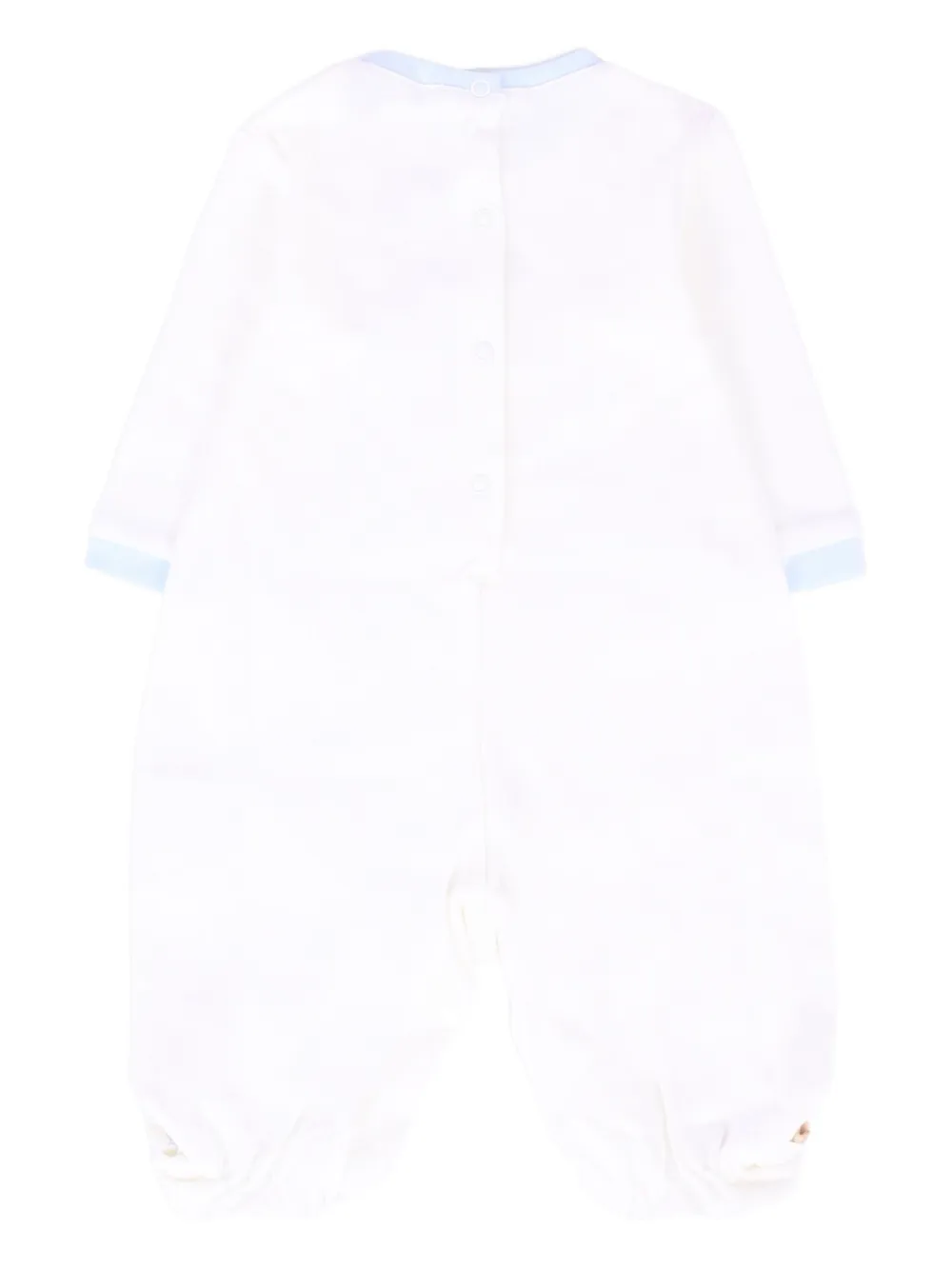 Monnalisa Teddy Bear-print babygrow blanket set Wit
