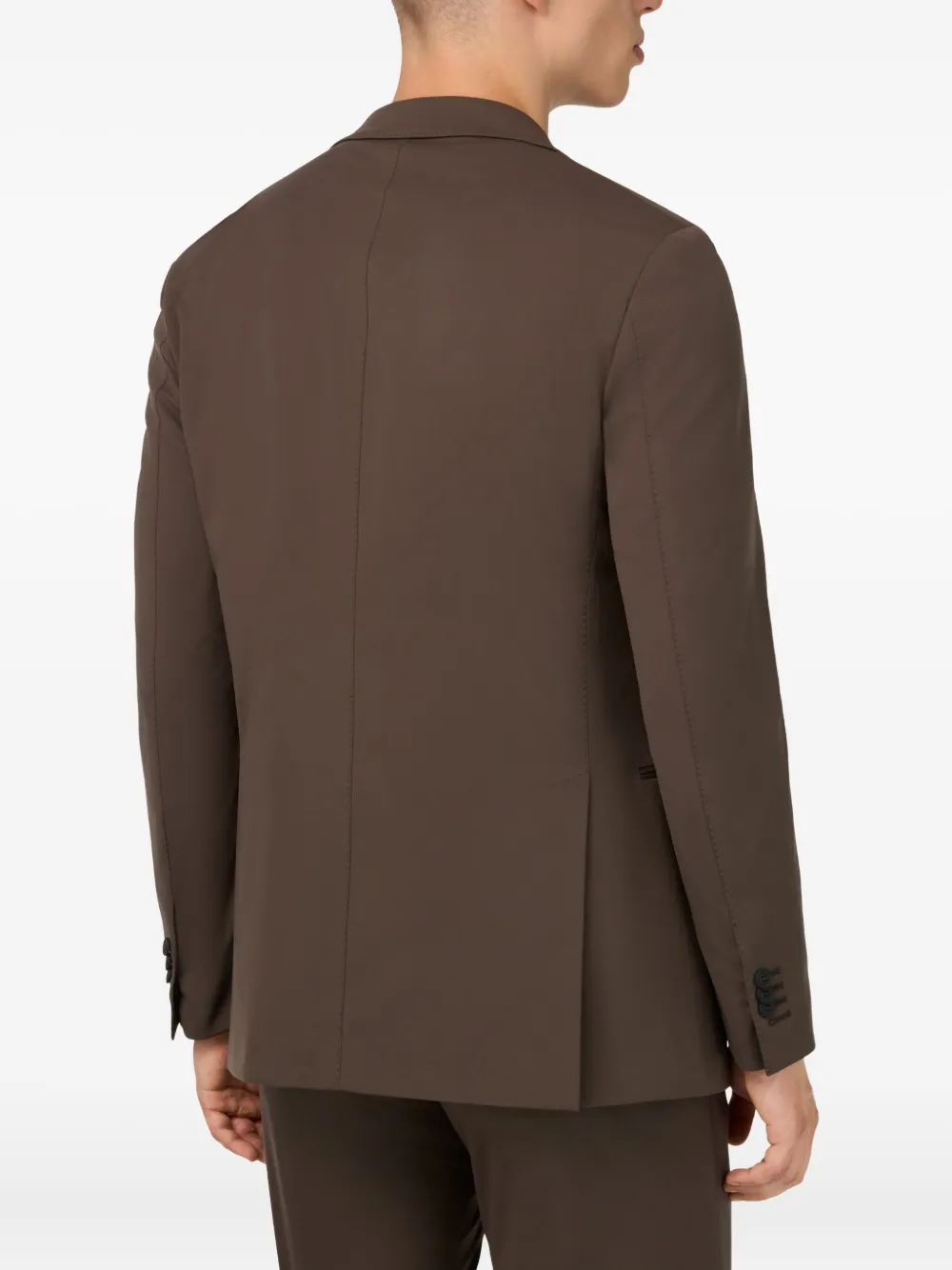 Boggi Milano Blazer met enkele rij knopen Bruin