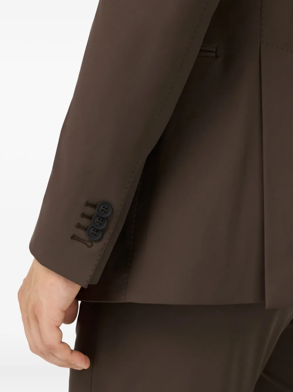 Boggi Milano Blazer met enkele rij knopen Bruin