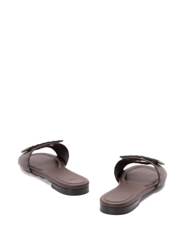 FENDI Baguette Flat Sandals Brown FARFETCH BH