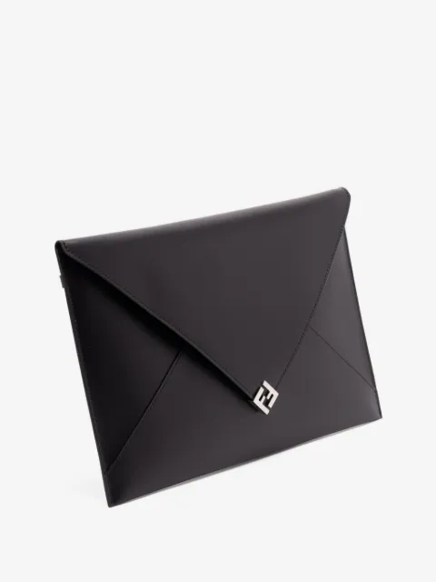 FENDI large FF press-stud clutch bag