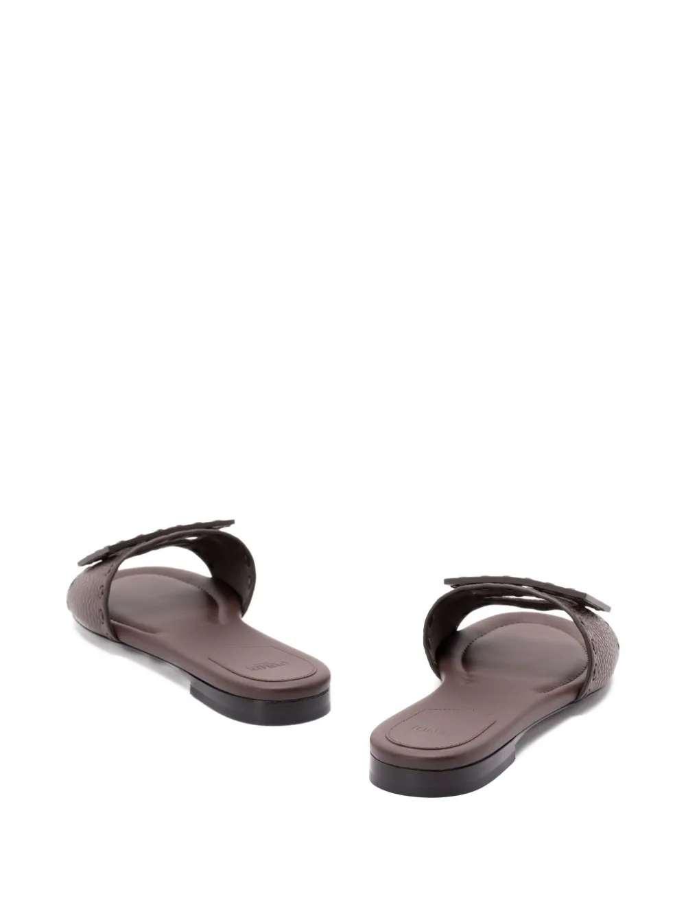 FENDI logo-embellished flat sandals Brown