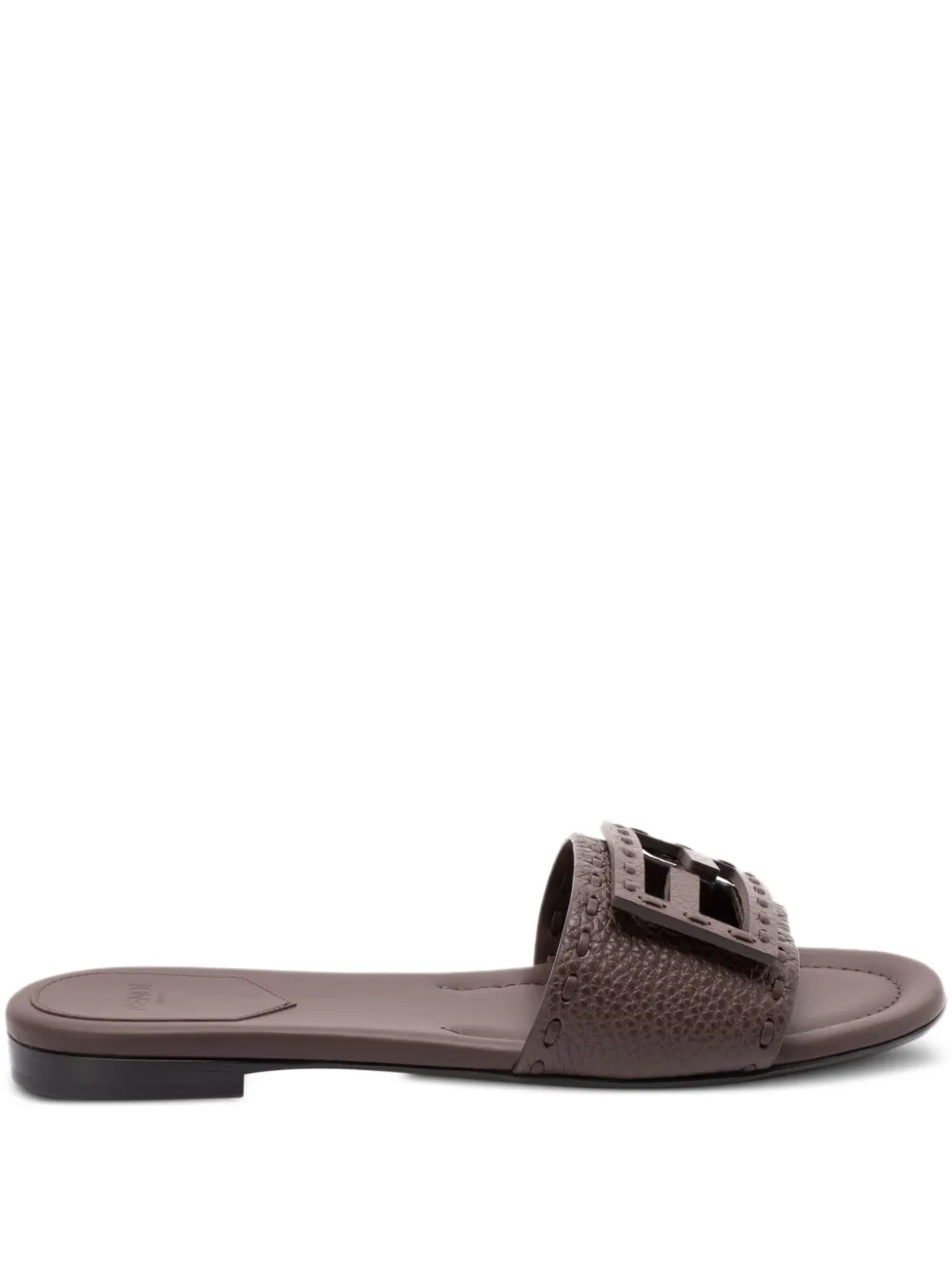 FENDI logo-embellished flat sandals Brown