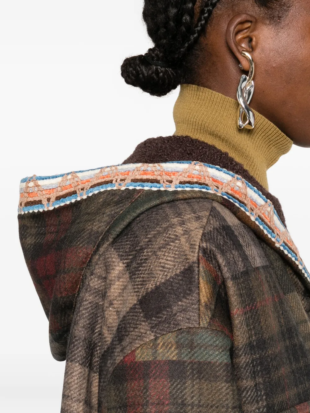 拼贴设计连帽夹克