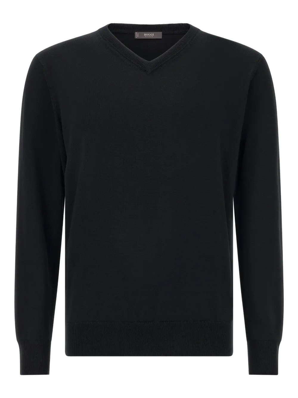 Boggi Milano V-neck merino-wool sweater | Black | Image 1