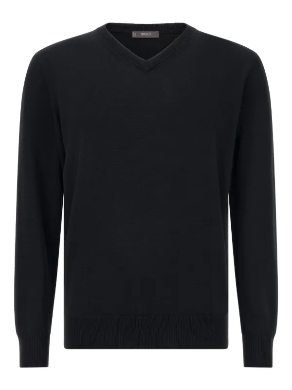 Boggi Milano V-neck merino-wool Sweater Black FARFETCH IN