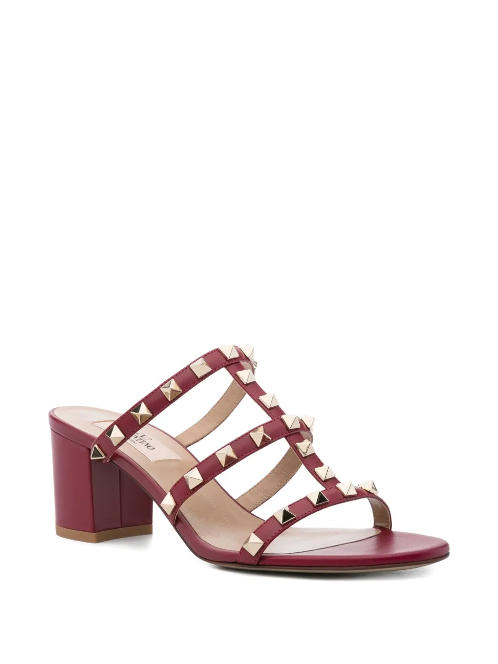 Valentino Garavani 60mm Rockstud block-heel sandals Pink