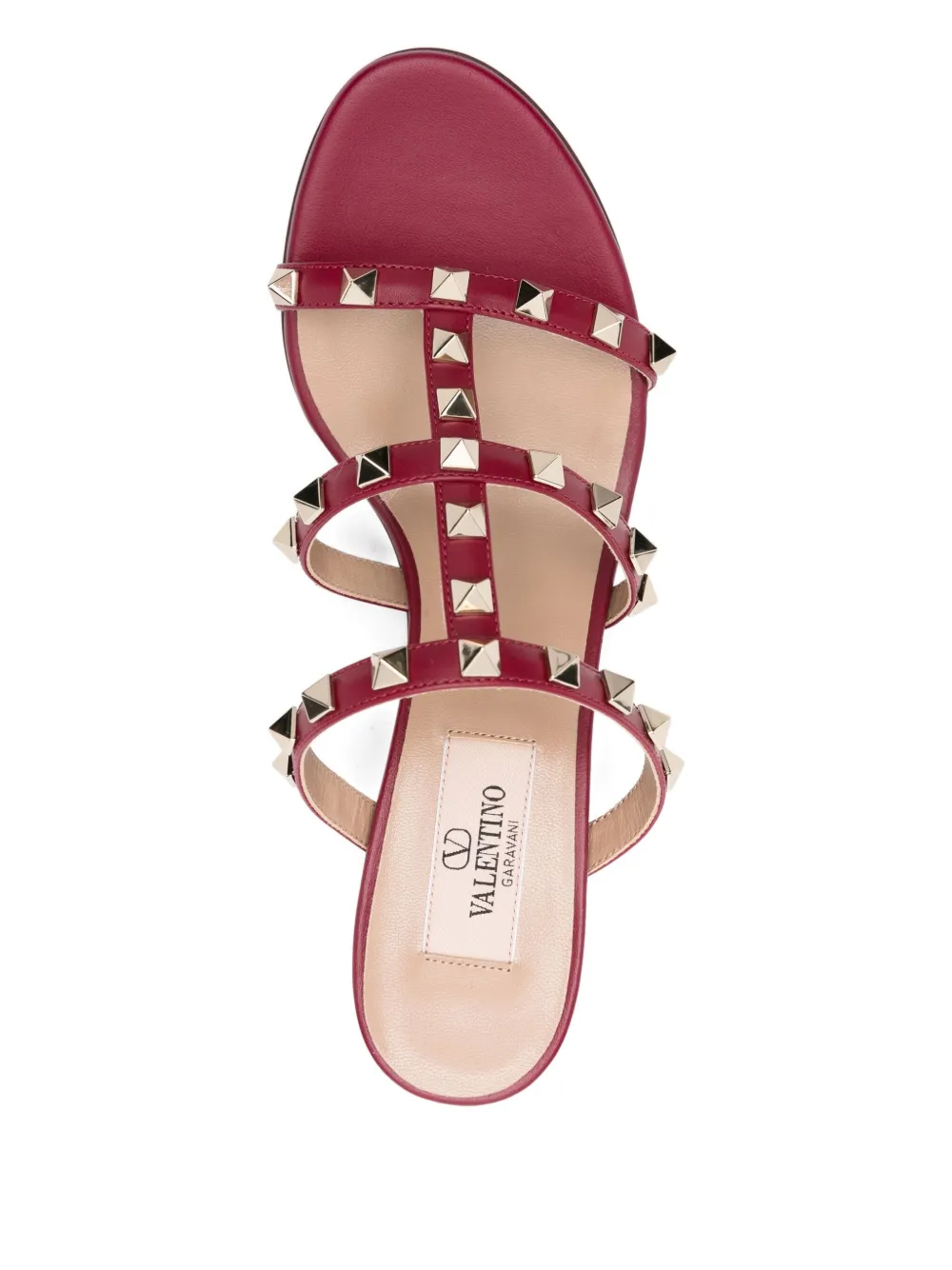 Valentino Garavani 60mm Rockstud block-heel sandals Pink